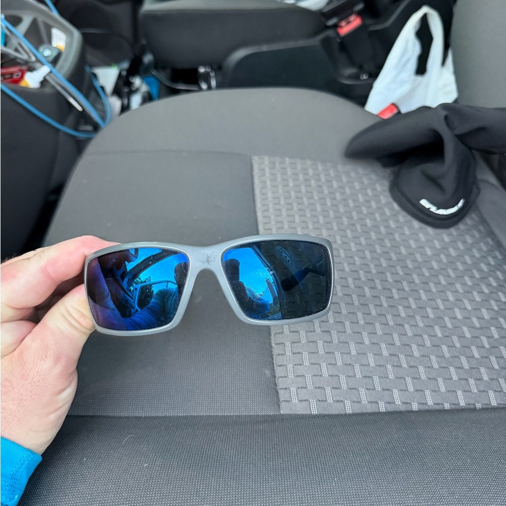 Costa Gray Sunglasses with Reflective Blue Lenses